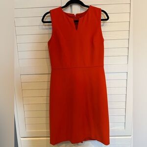 Red Ann Taylor V cut Dress